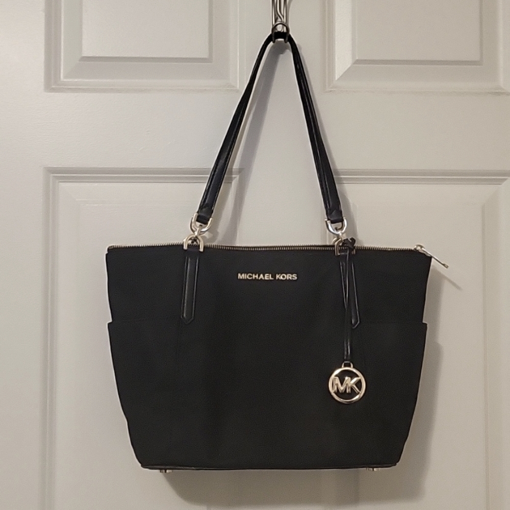 Michael Kors Bedford Black Nylon Tote